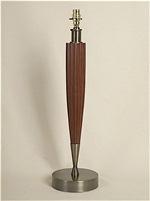 ALEXANDERS 50CM RED WOOD REEDED COLUMN LAMP